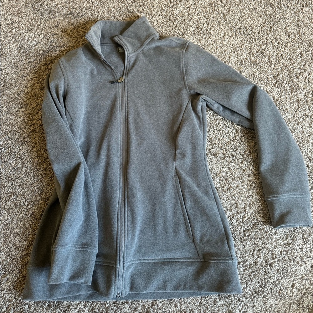 grey fleece zip up